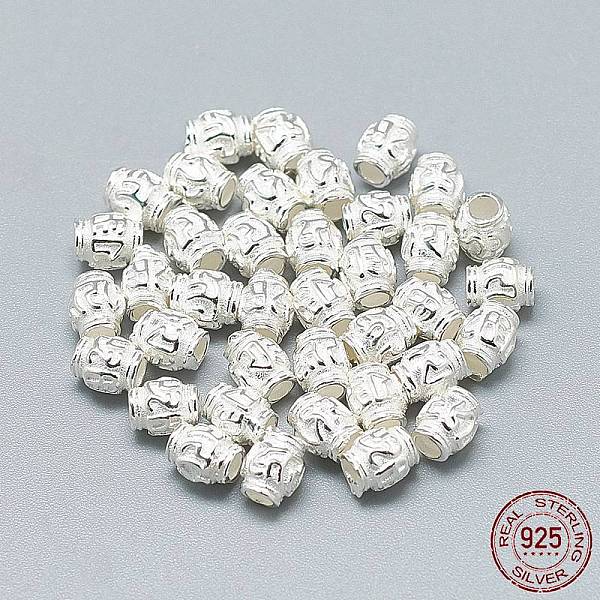 

PandaHall 925 Sterling Silver Beads, Barrel, Silver, 5x4mm, Hole: 2mm Sterling Silver Barrel Silver