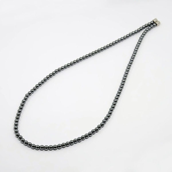

PandaHall Non-Magnetic Synthetic Hematite Beaded Necklaces, with Magnetic Clasps, Black, 18 inch Non-magnetic Hematite Black