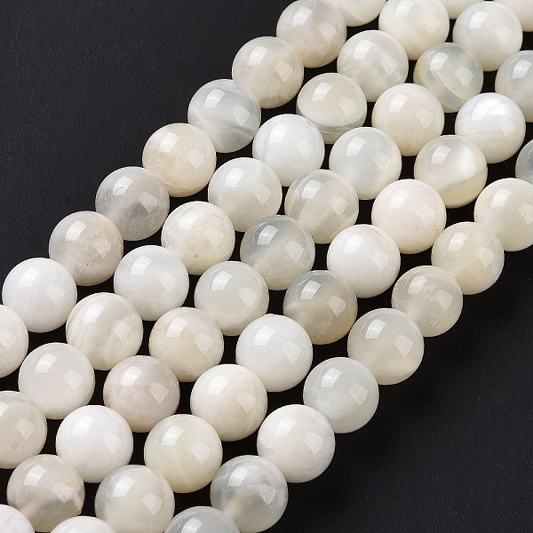 Natürlichen Weißen Mondstein Perlen Stränge