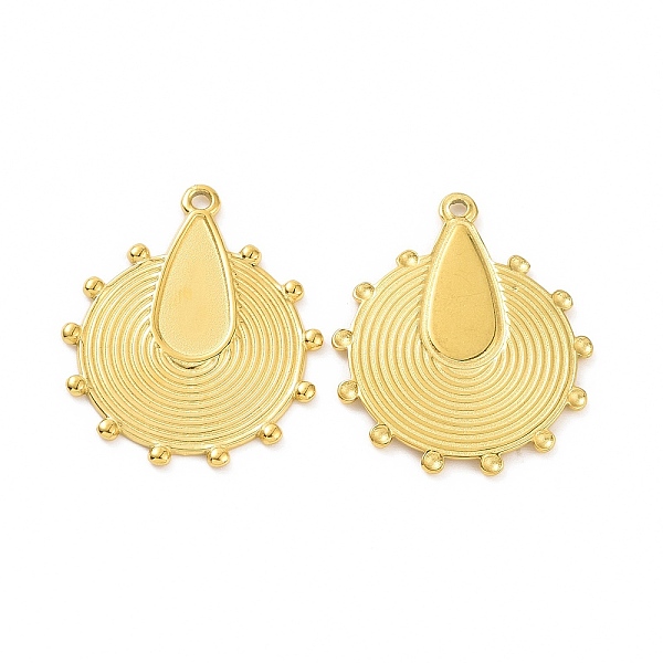 

PandaHall Ion Plating(IP) 304 Stainless Steel Pendant Cabochons Settings, Flat Round, Real 18K Gold Plated, Tray: 18x8.5mm, 28.5x23.5x1mm...