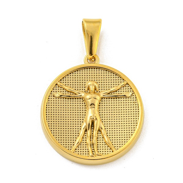 

PandaHall Ion Plating(IP) 304 Stainless Steel Pendants, Flat Round with Jesus Charm, Religion, Golden, 29x26x4mm, Hole: 10x5mm 304 Stainless...