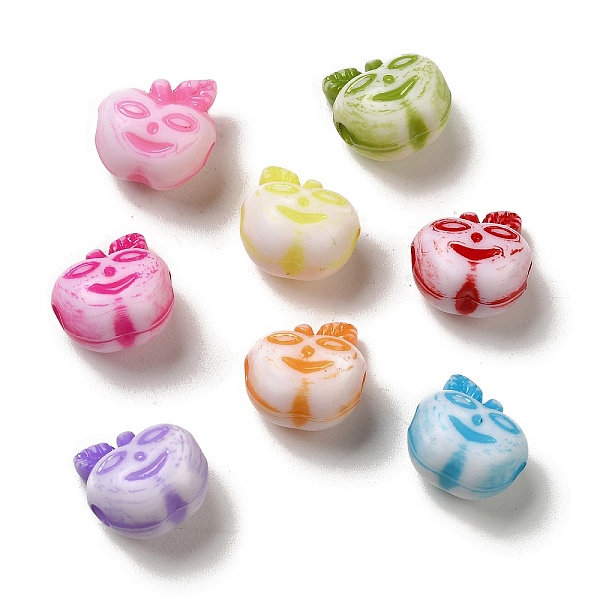 

PandaHall Opaque Acrylic Beads, Craft Style, Apple, Mixed Color, 13.5x13.5x10mm, Hole: 2.7mm, 595pcs/500g Acrylic Apple Multicolor