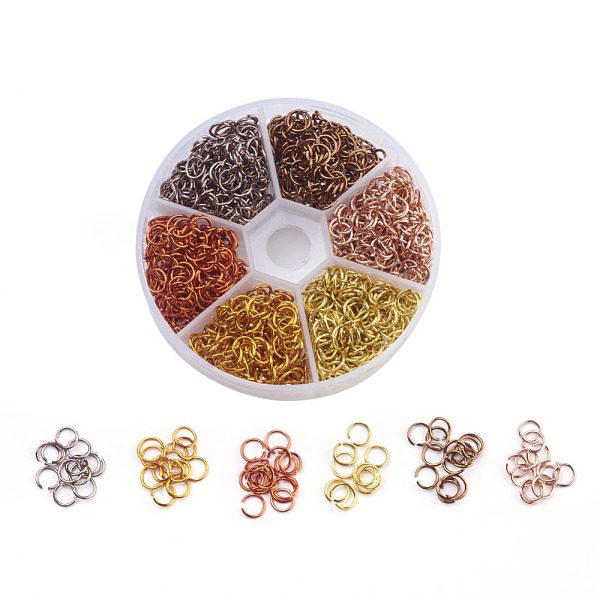 

PandaHall 6 Colors Aluminum Wire Open Jump Rings, Mixed Color, 20 Gauge, 6x0.8mm, Inner Diameter: 4.4mm, about 180pcs/color, 1080pcs/box..., Multicolor