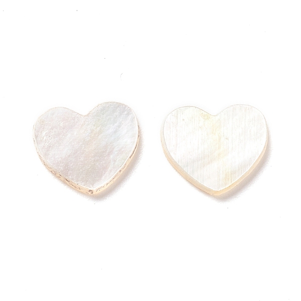

PandaHall White Shell Cabochons, Heart, White, 7x8x1mm White Shell Heart White