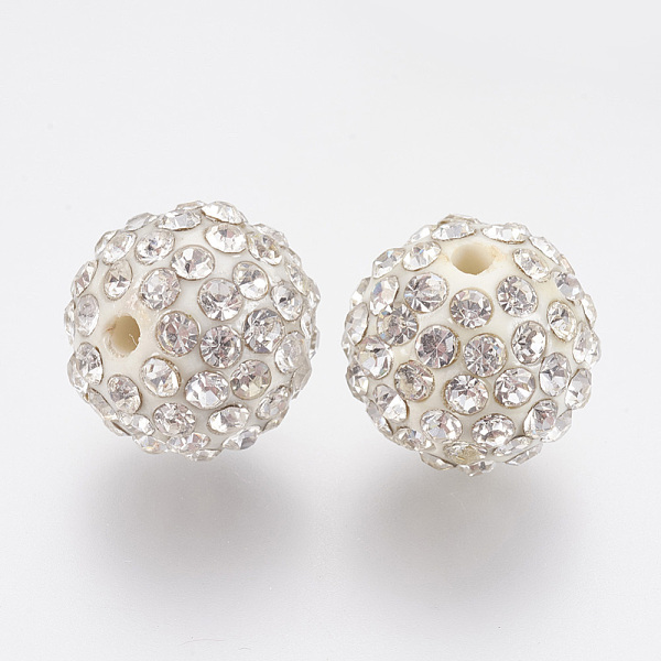 

PandaHall Resin Rhinestone Beads, Grade A, Round, Crystal, 12mm, Hole: 2mm Resin+Rhinestone Round Clear