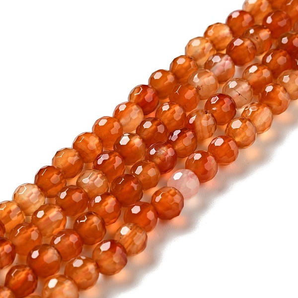 

PandaHall Natural Carnelian Beads Strands, Faceted(128 Facets), Round, 6.5mm, Hole: 1mm, about 59~65pcs/strand, 13.78~14.96 inch(35~38cm)...