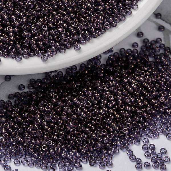 

PandaHall MIYUKI Round Rocailles Beads, Japanese Seed Beads, 15/0, (RR1884) Violet Gold Luster, 1.5mm, Hole: 0.7mm, about 27777pcs/50g Glass..., Purple