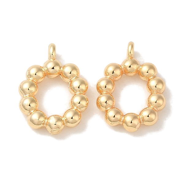 

PandaHall Brass Pendants, Letter Charms, Real 18K Gold Plated, 12x9x2mm, Hole: 1mm Brass Letter O