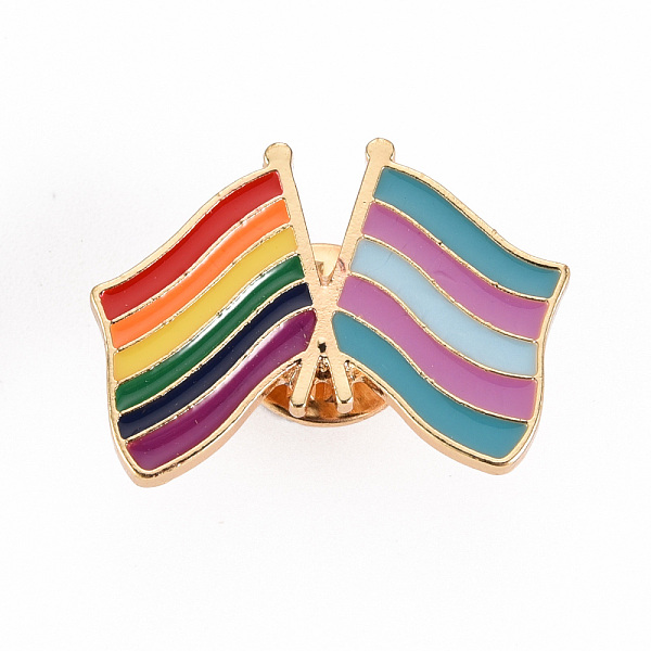 

PandaHall Alloy Enamel Brooches, Enamel Pins, with Brass Butterfly Clutches, Pride Flag/Rainbow Flag, Cadmium Free & Nickel Free & Lead Free...