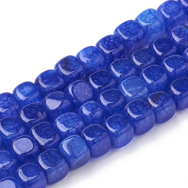 

PandaHall Natural Agate Beads Strands, Dyed, Cube, Blue, 7.5~8x7~7.5x7~7.5mm, Hole: 1mm, about 50pcs/strand, 14.5 inch Crackle Agate Cube...