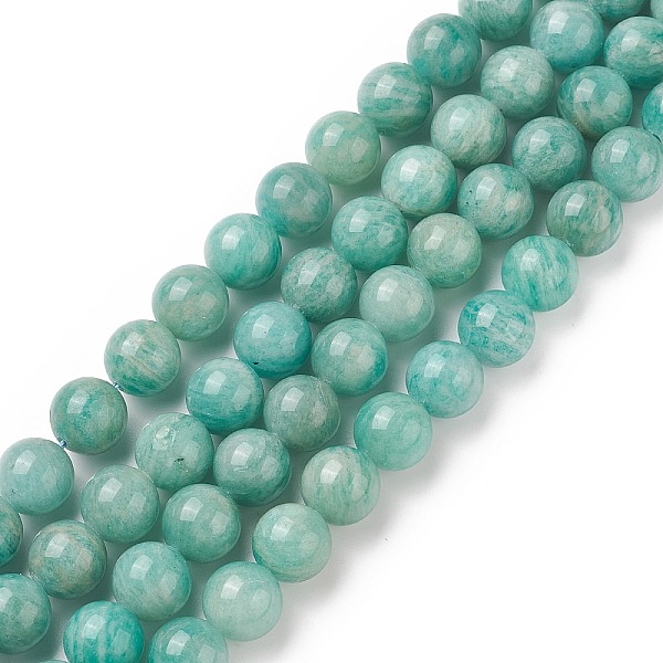 

PandaHall Natural Amazonite Beads Strands, Round, Grade A, 10mm, Hole: 1mm, about 37pcs/strand, 15.35 inch(39cm) Amazonite Round