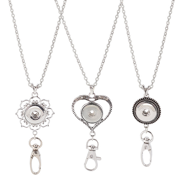 

PandaHall SUNNYCLUE DIY Flower & Heart Snap Button Office Lanyard Making Kit, Including 3Pcs Alloy Snap Pendant Making, 3Pcs 304 Stainless...