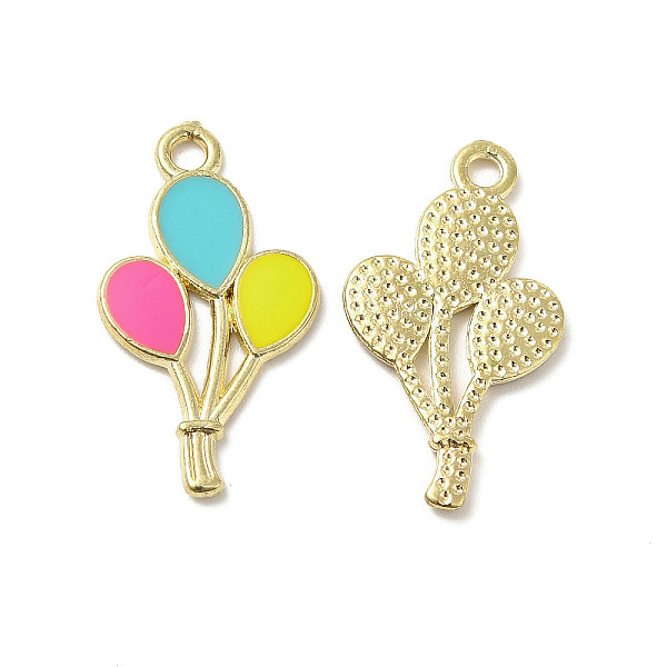 

PandaHall Alloy Enamel Pendants, Balloon Charms, Golden, Dodger Blue, 23.5x13x1.5mm, Hole: 1.8mm Alloy+Enamel Balloon