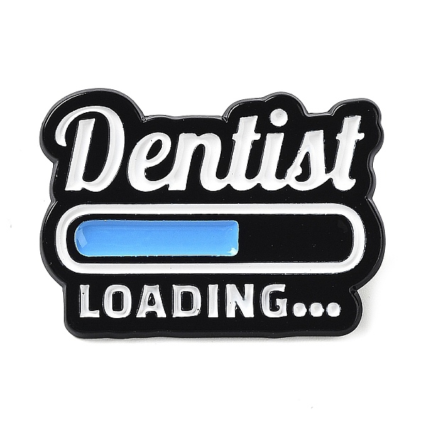 Word Dentist Loading Enamel Pins