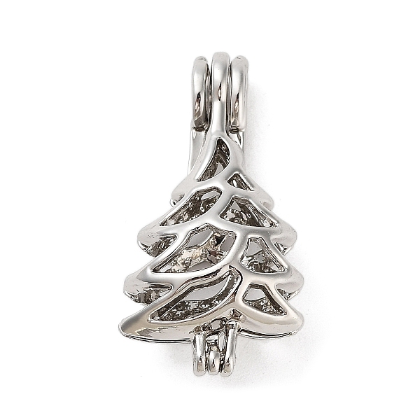 

PandaHall Alloy Bead Cage Pendants, Hollow Cage Charms for Chime Ball Pendant Making, Platinum, Tree, 29x16x10mm, Hole: 3x4mm Alloy Tree