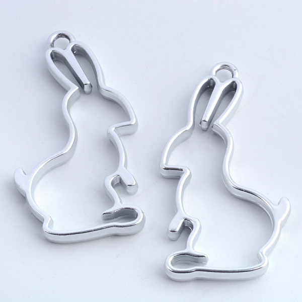

PandaHall Alloy Bunny Open Back Bezel Pendants, For DIY UV Resin, Epoxy Resin, Pressed Flower Jewelry, Rabbit, Hollow, Lead Free & Nickel...