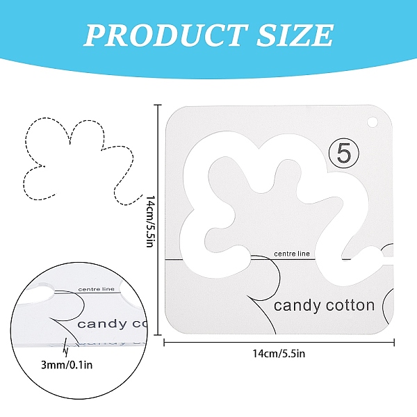 

PandaHall Gorgecraft Transparent Acrylic Sewing Template, for Free-Motion Quilting on Domestic Machine, Clear, 140x140x3mm Acrylic Others...