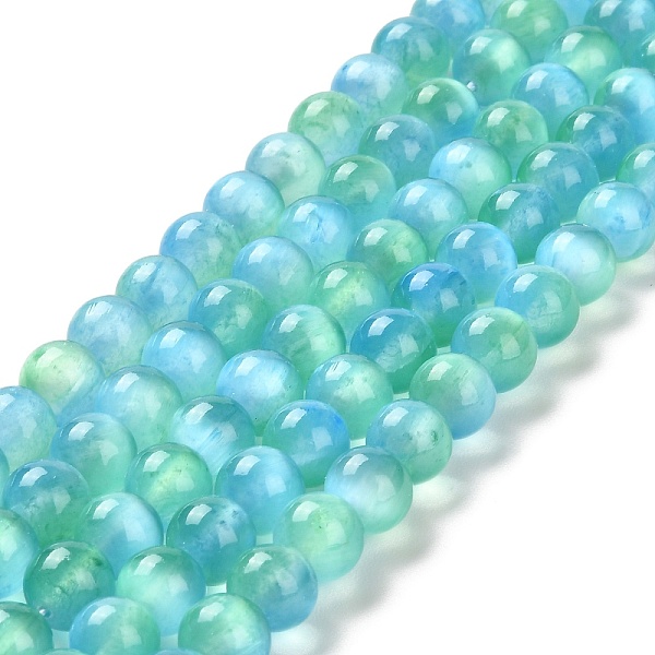 

PandaHall Natural Selenite Beads Strands, Grade A, Dyed, Round, Cyan, 8mm, Hole: 0.8mm, about 51~52pcs/strand, 15.16~15.35''(38.5~39cm)...