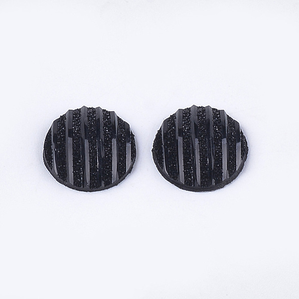 

PandaHall Resin Cabochons, Flat Round, Black, 12x3~3.5mm Resin Flat Round Black