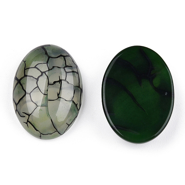 

PandaHall Natural Agate Cabochons, Dyed, Oval, Aqua, 25x18x7.5~8mm Natural Agate Oval Cyan