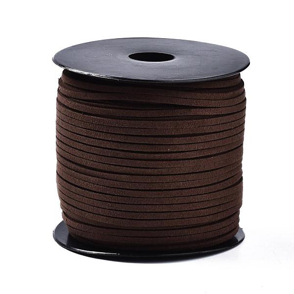 

PandaHall Eco-Friendly Faux Suede Cord, Faux Suede Lace, Coconut Brown, 3.0x1.4mm, about 98.42 yards(90m)/roll Faux Suede Brown