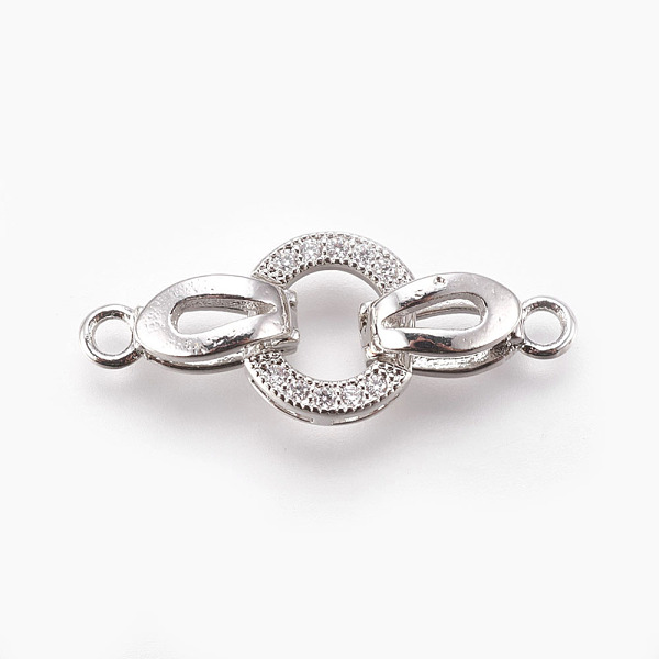 

PandaHall Brass Micro Pave Cubic Zirconia Fold Over Clasps, Oval, Clear, Real Platinum Plated, 25.5mm, Hole: 1.2mm Brass+Cubic Zirconia...