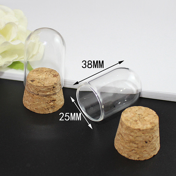 

PandaHall Miniature Glass Bottles, with Cork Stoppers, Cloche Bell Jars, Empty Wishing Bottles, for Dollhouse Accessories, Jewelry Making..., Clear