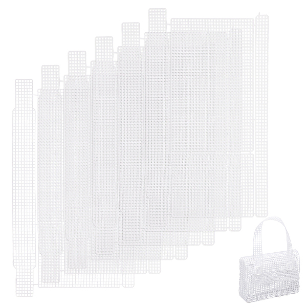 

PandaHall Plastic Mesh Canvas Sheets, for Embroidery, Yarn Craft, Knitting & Crochet Bag Frame, White, 41x25.5x0.2cm Plastic White