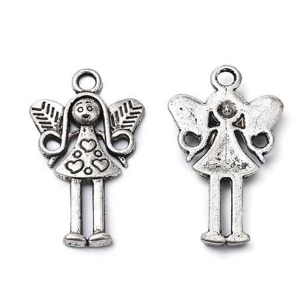 

PandaHall Tibetan Style Alloy Fairy Pendants, Cadmium Free & Lead Free, Antique Silver, 25x15x2mm Alloy Human