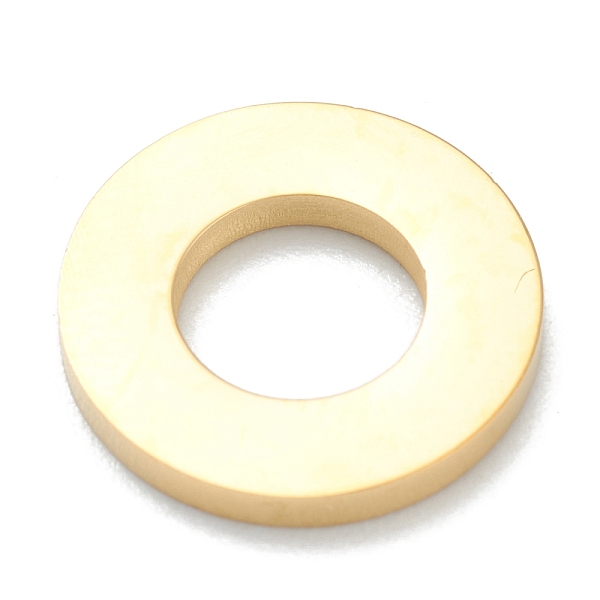 

PandaHall Ion Plating(IP) 304 Stainless Steel Charms, Ring, Real 18K Gold Plated, 12x1.5mm, Hole: 6mm 304 Stainless Steel Ring