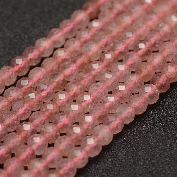 Natural Strawberry Quartz Beads Strands