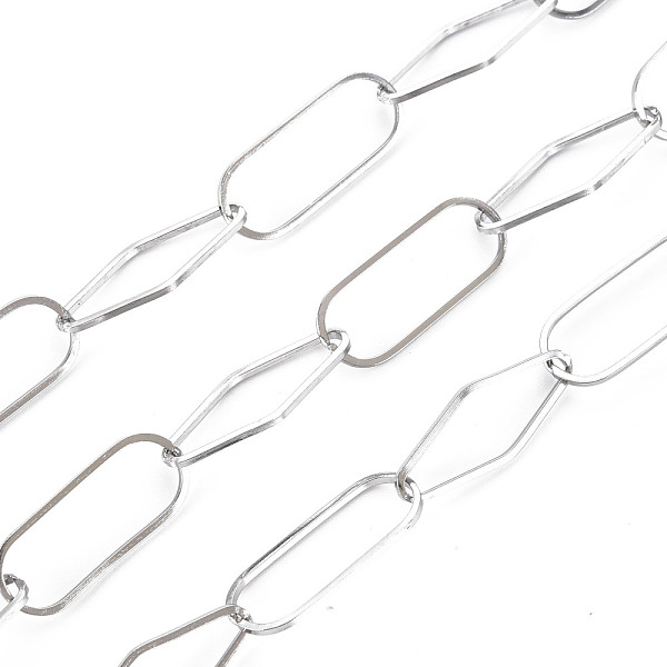 

PandaHall 304 Stainless Steel Cross Chains, Soldered, with Spool, Stainless Steel Color, 19.6x7.5x0.7mm, about 82.02 Feet(25m)/Roll 304...