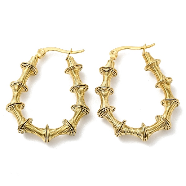 

PandaHall Vacuum Plating 201 Stainless Steel Vortex Hoop Earrings with 304 Stainless Steel Pins, Wire Wrap Jewelry for Women, Golden...