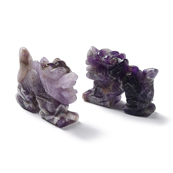 Natürliche Amethyst Geschnitzte Heilende Drachenfiguren