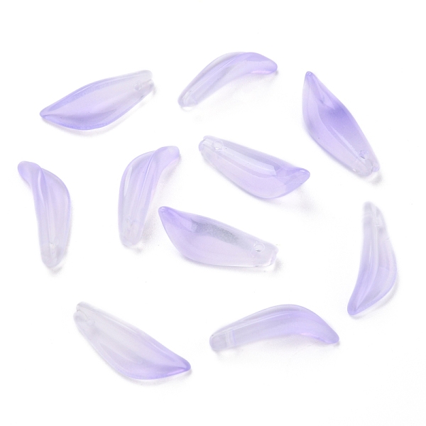 

PandaHall Transparent Glass Pendants, Petaline, Medium Purple, 21.5x8x5mm, Hole: 1mm Glass Petaline