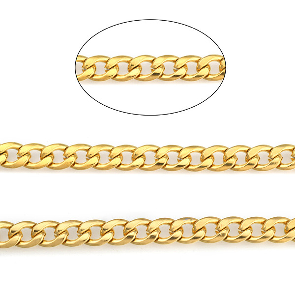 3.28 Feet 304 Stainless Steel Cuban Link Chains