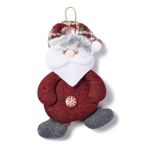 

PandaHall Christmas Polyester with Resin Pendant Decorations, for Christmas Tree Hanging Decoration, Santa Claus, 156x105x11mm Polyester...