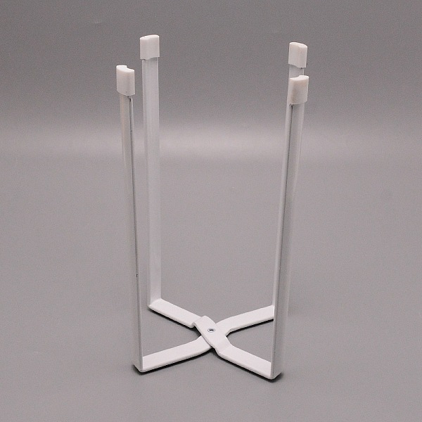 

PandaHall Iron Collapsible Trash Rack, White, fold: 137x31x215mm, unfold: 90x117x215mm Iron White