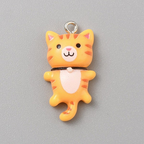 不透明樹脂猫ペンダント