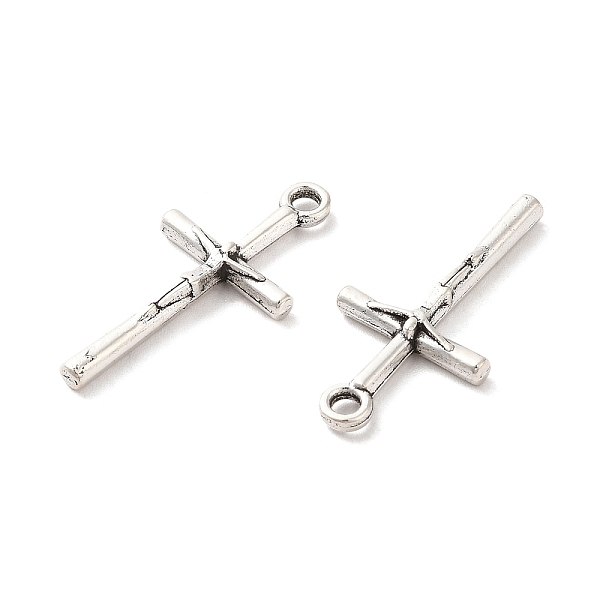 

PandaHall Tibetan Style Alloy Pendants, Crucifix Cross Charm, Antique Silver, 28x13.8x3mm, Hole: 2.4mm Alloy Cross