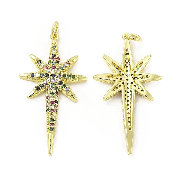 

PandaHall Brass Micro Pave Cubic Zirconia Pendants, with Jump Ring, Sparkling Star Charm, Golden, 38x20x3mm, Hole: 2.5mm Brass+Cubic...