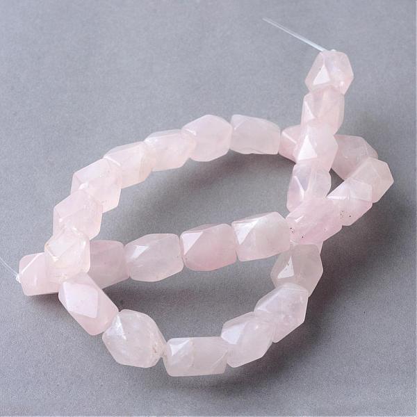 

PandaHall Natural Rose Quartz Beads Strands, Faceted, Cuboid, 13~14x9~11x9~11mm, Hole: 1.5mm, about 28pcs/strand, 15.3 inch Rose Quartz...