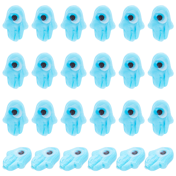 

PandaHall Handmade Evil Eye Lampwork Beads Strands, Hamsa Hand, Deep Sky Blue, 14~15x10x4mm, Hole: 1mm, about 28pcs/strand, 15.75 inch...