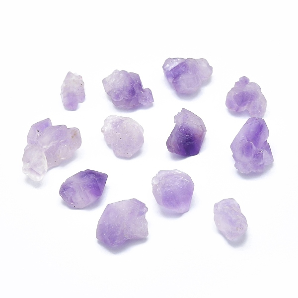 PandaHall Rough Raw Natural Amethyst Beads, No Hole/Undrilled, Nuggets, 13~23x9~18mm Amethyst Nuggets