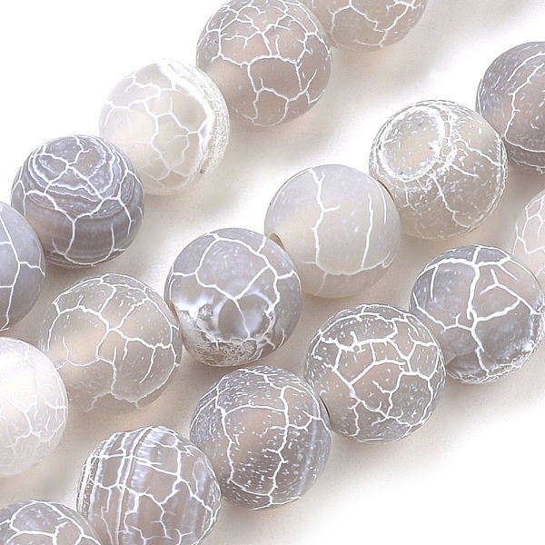 

PandaHall Natural Weathered Agate Beads Strands, Frosted, Dyed, Round, Thistle, 10mm, Hole: 1mm, about 38pcs/strand, 15.7 inch Weathered..., Purple