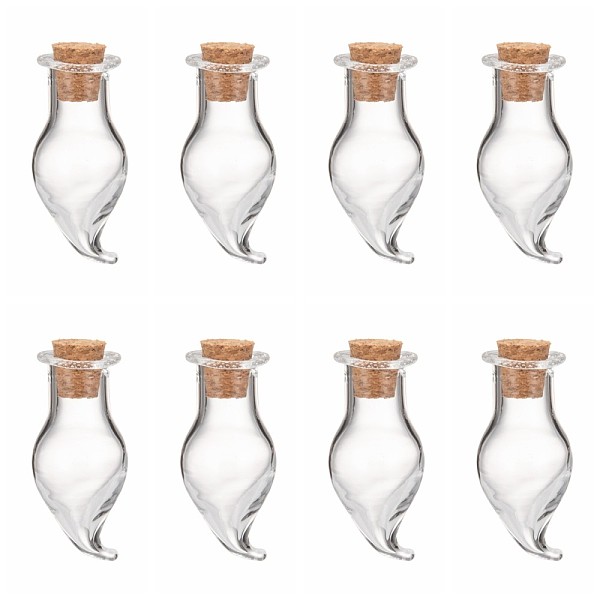 

PandaHall Glass Bottles, with Cork Stopper, Wishing Bottle, teardrop, Clear, 34x14.5mm, Bottleneck: 8mm in diameter, Capacity: 2ml Glass...