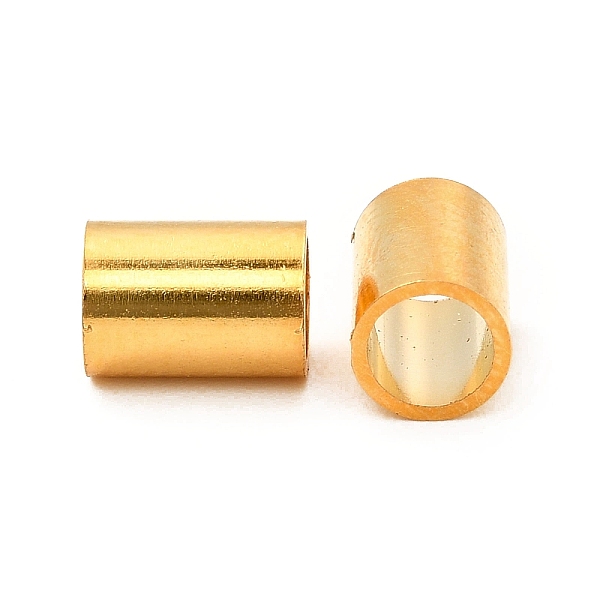 

PandaHall 304 Stainless Steel Beads, Large Hole Beads, Column, Real 24K Gold Plated, 7x5mm, Hole: 4mm 304 Stainless Steel Column