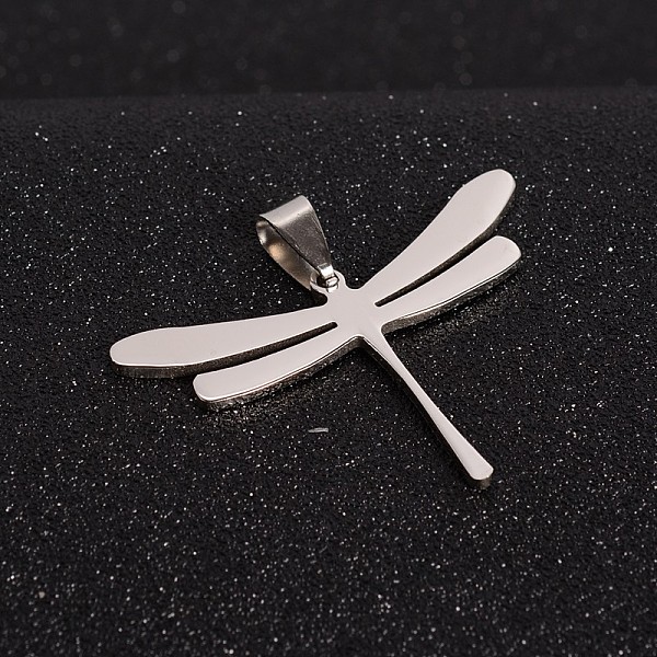 

PandaHall Boy Jewelry Original Color 201 Stainless Steel Dragonfly Pendants, Stainless Steel Color, 32x45x1.5mm, Hole: 4x9mm 201 Stainless...
