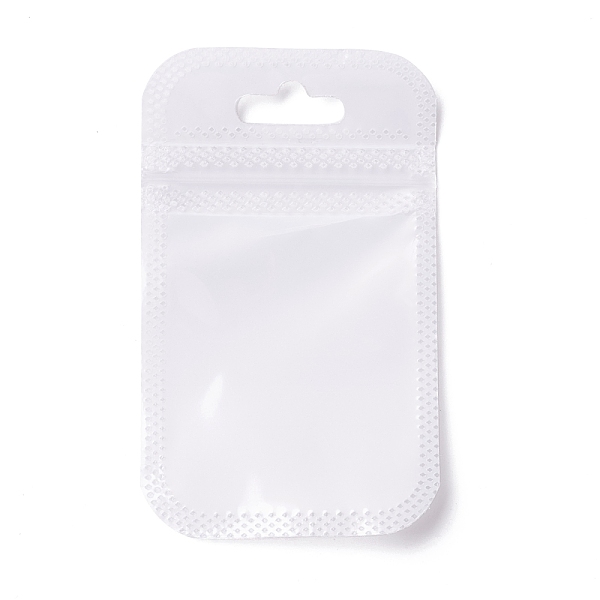 

PandaHall PP Zip Lock Bags, Resealable Bags, Self Seal Bag, Rectangle, White, 9x5.5x0.15cm Plastic White