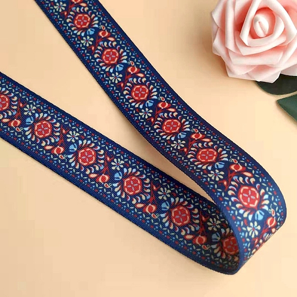 

PandaHall 50Yards Colorful Polyester Ribbons, for DIY Clothing Accessories Decorations, Flower, 1-5/8 inch(40mm) Polyester Flower